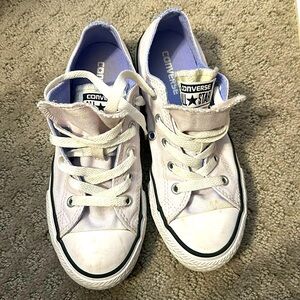 Lavender converse shoes